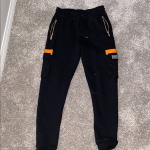 Boohoo Man Limited Black/Orange Joggers